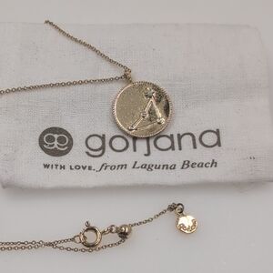 Gorjana Gold Textured Pendant Necklace